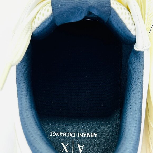 AX Armani Exchange Sneakers with Logo Mens Size 12 Off White Navy Casual Shoe - Picture 11 of 14